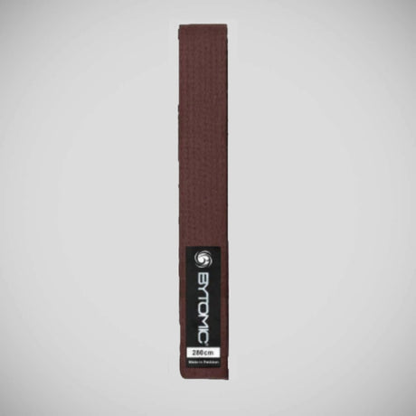Brown Bytomic 100% Cotton Solid Colour Martial Arts Belt at Bytomic Trade and Wholesale