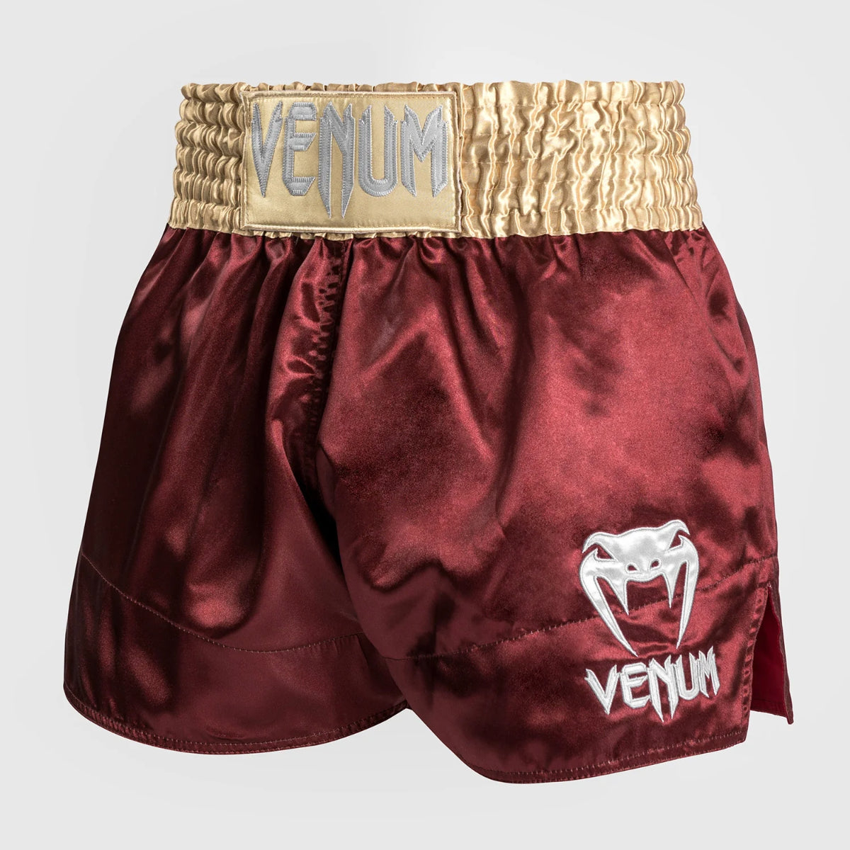 Venum Classic Muay Thai Shorts Burgundy/Gold/White at Bytomic Trade and Wholesale