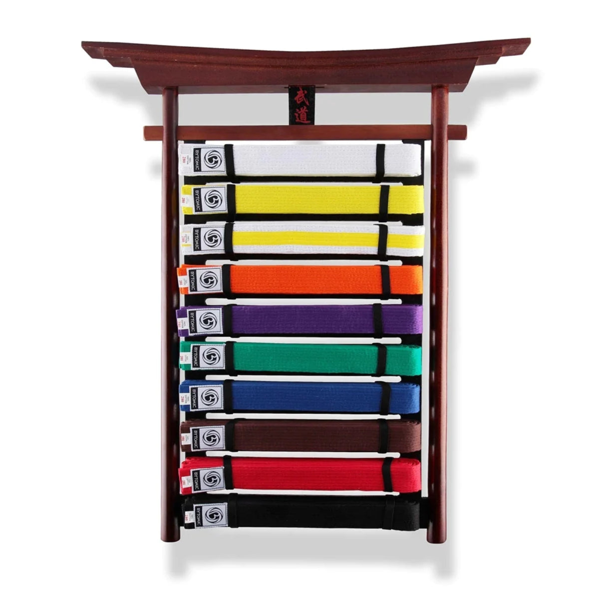Bytomic 10 Level Budo Wall Mounted Belt Display Rack at Bytomic Trade and Wholesale