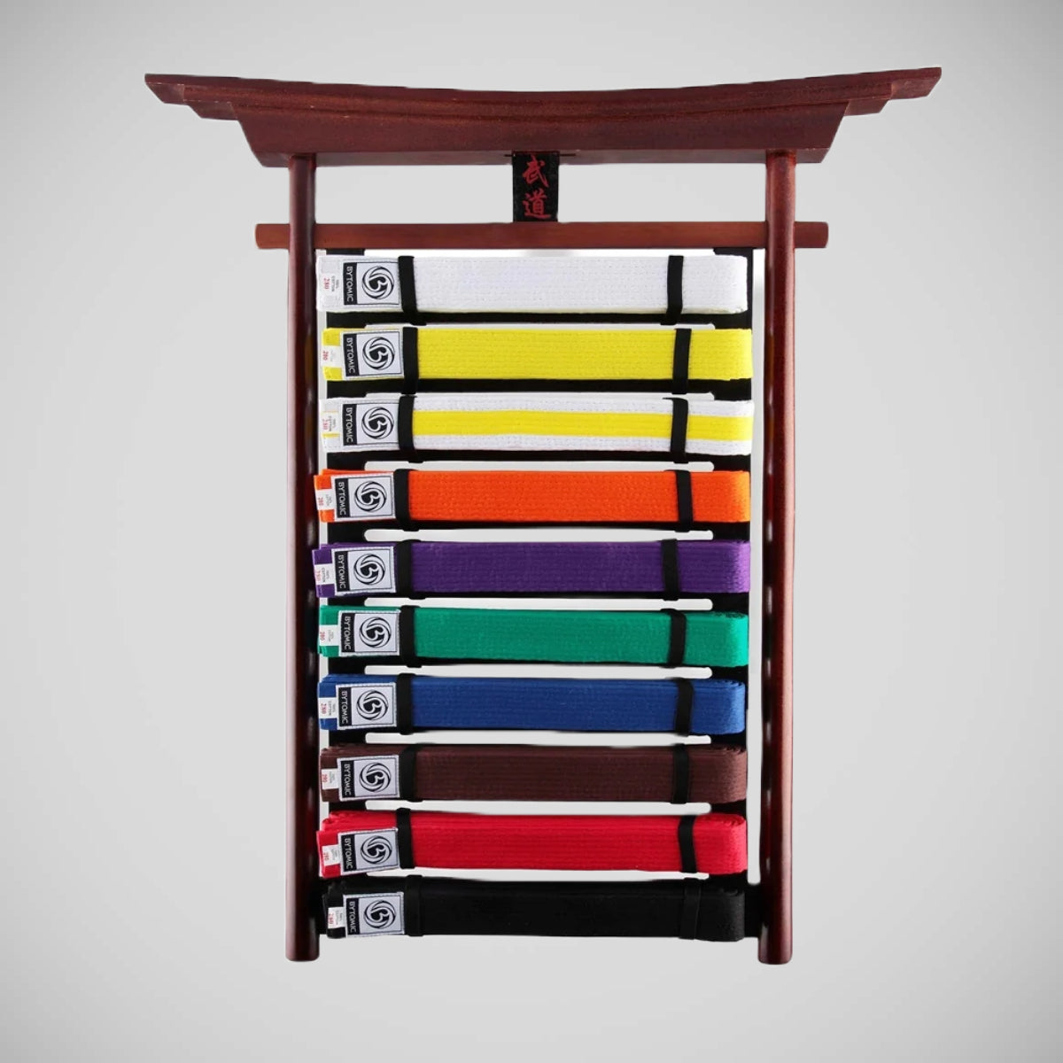 Bytomic 10 Level Budo Wall Mounted Belt Display Rack at Bytomic Trade and Wholesale