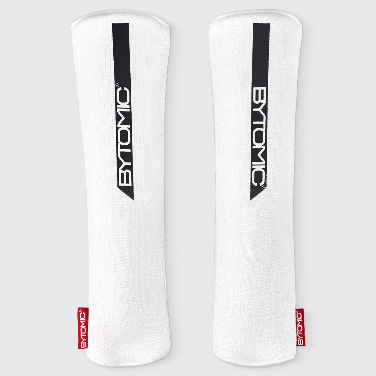 White/Black Bytomic Red Label Elasticated Forearm Guard at Bytomic Trade and Wholesale