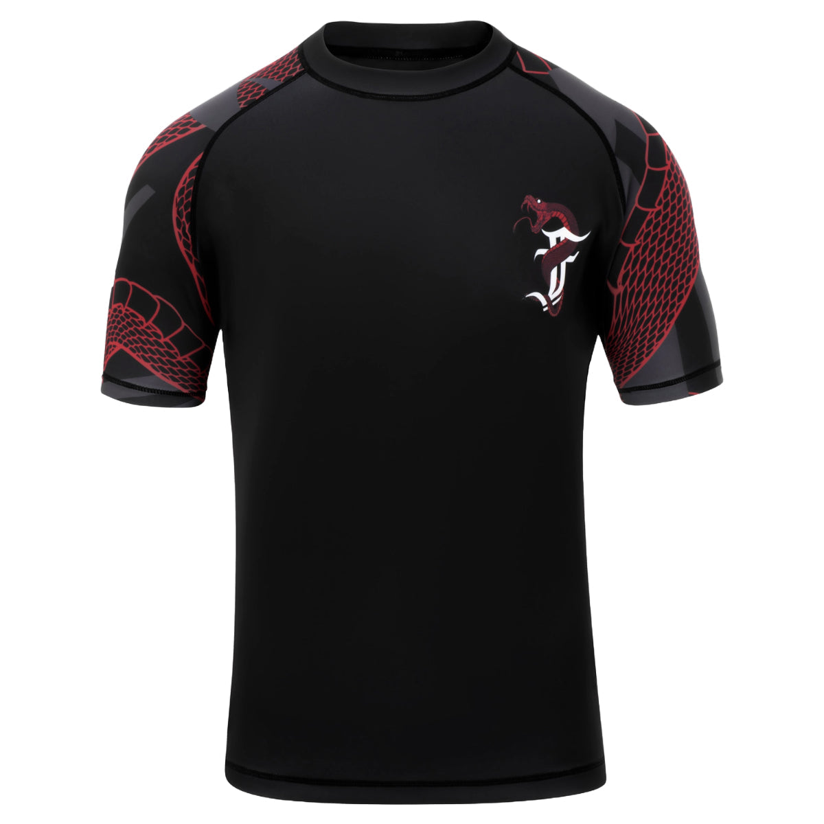 Fumetsu Anaconda Womens Short Sleeve Rash Guard Black/Red at Bytomic Trade and Wholesale