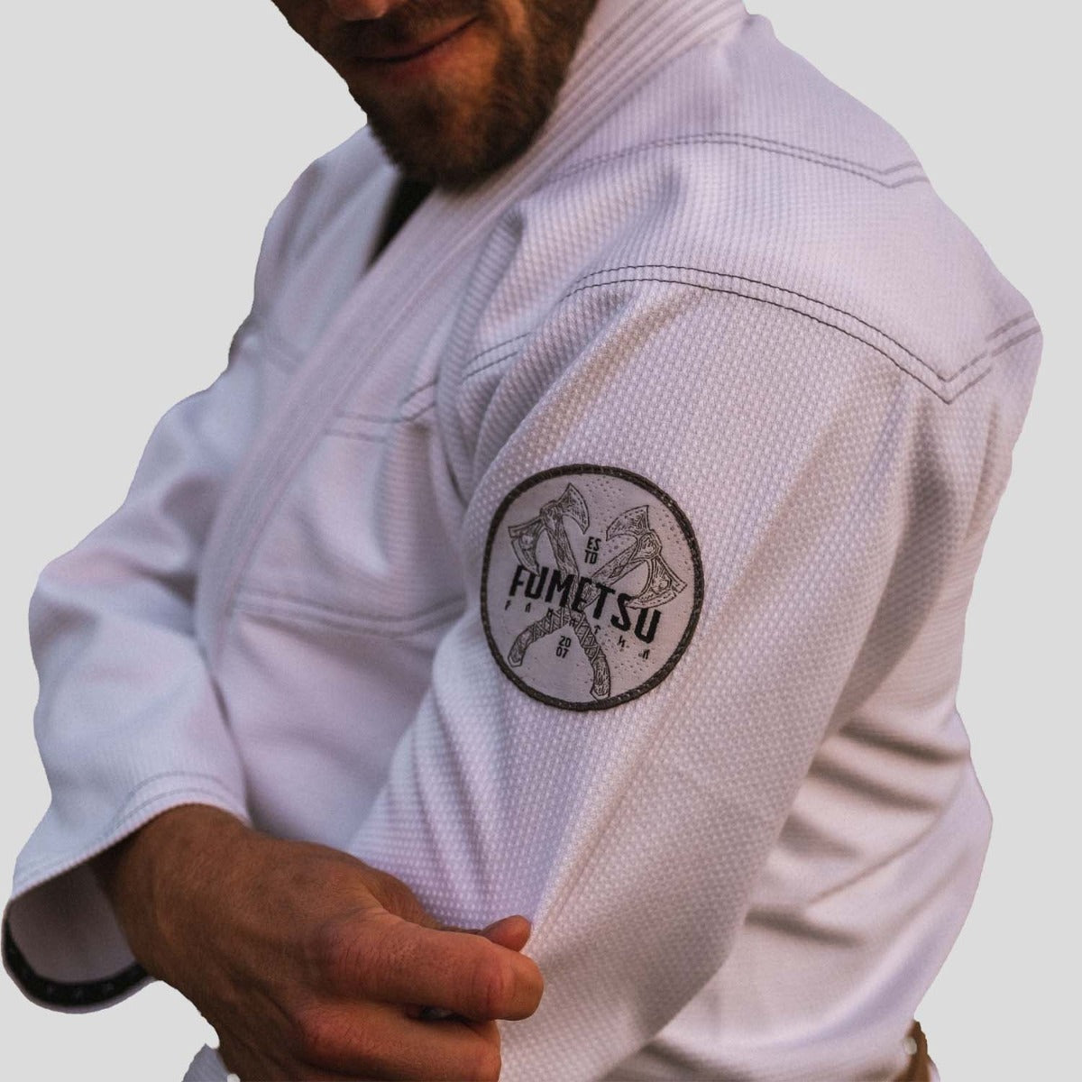White Fumetsu Berserker BJJ Gi at Bytomic Trade and Wholesale