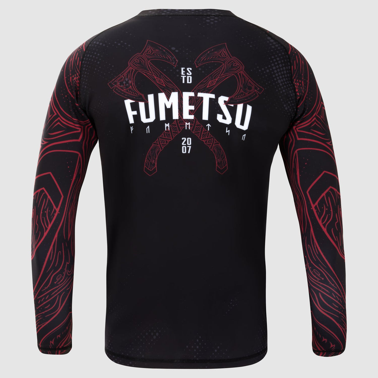 Black/Red Fumetsu Berserker Long Sleeve Rash Guard at Bytomic Trade and Wholesale