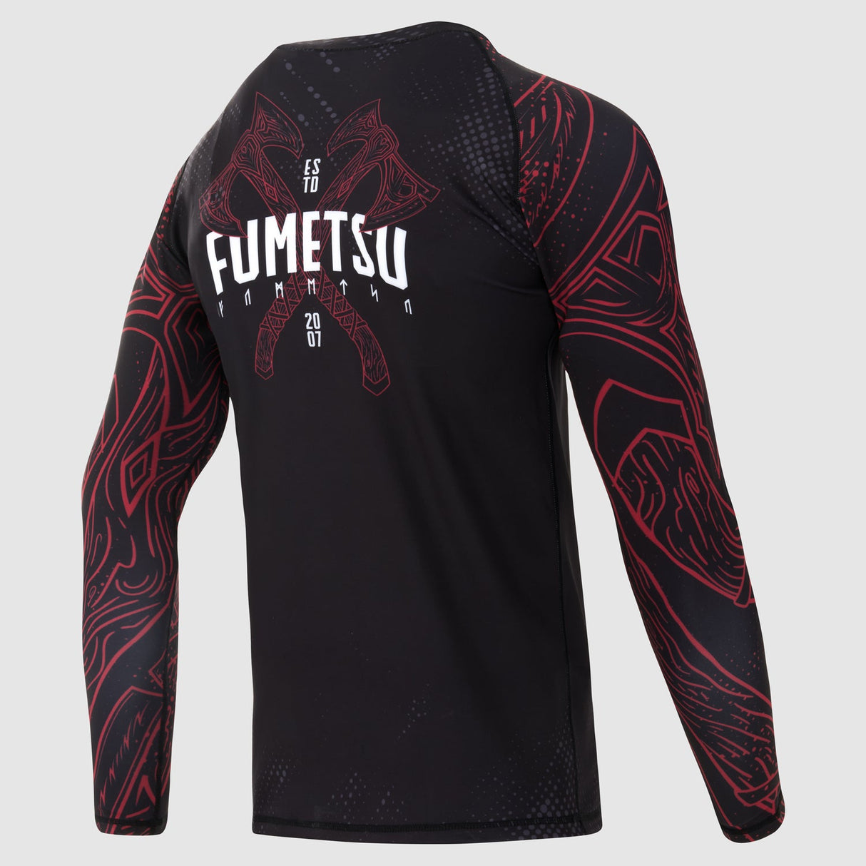 Black/Red Fumetsu Berserker Long Sleeve Rash Guard at Bytomic Trade and Wholesale
