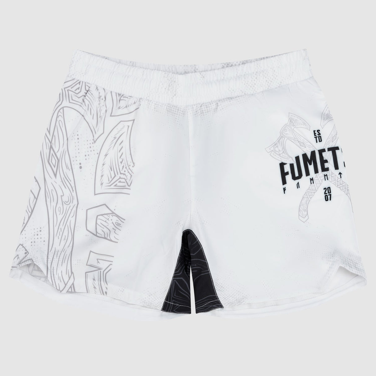 Fumetsu Berserker V-Lite Fight Shorts White/Black at Bytomic Trade and Wholesale