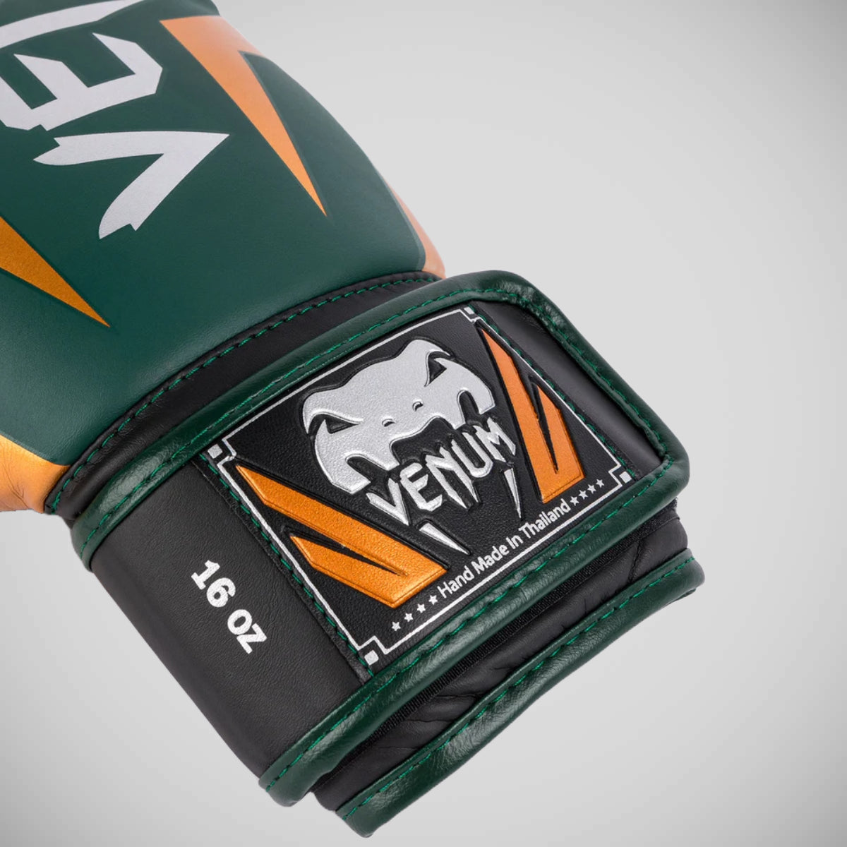 Green/Bronze/Silver Venum Elite Boxing Gloves at Bytomic Trade and Wholesale