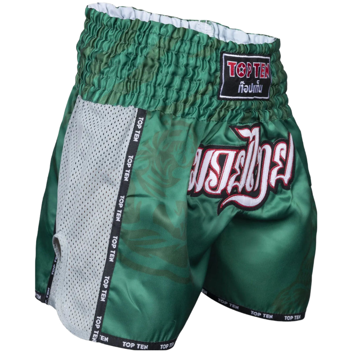 Green Top Ten Patchara Muay Thai Shorts at Bytomic Trade and Wholesale