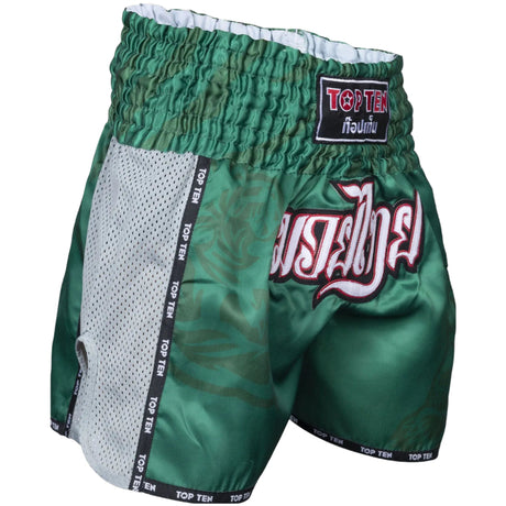 Green Top Ten Patchara Muay Thai Shorts    at Bytomic Trade and Wholesale
