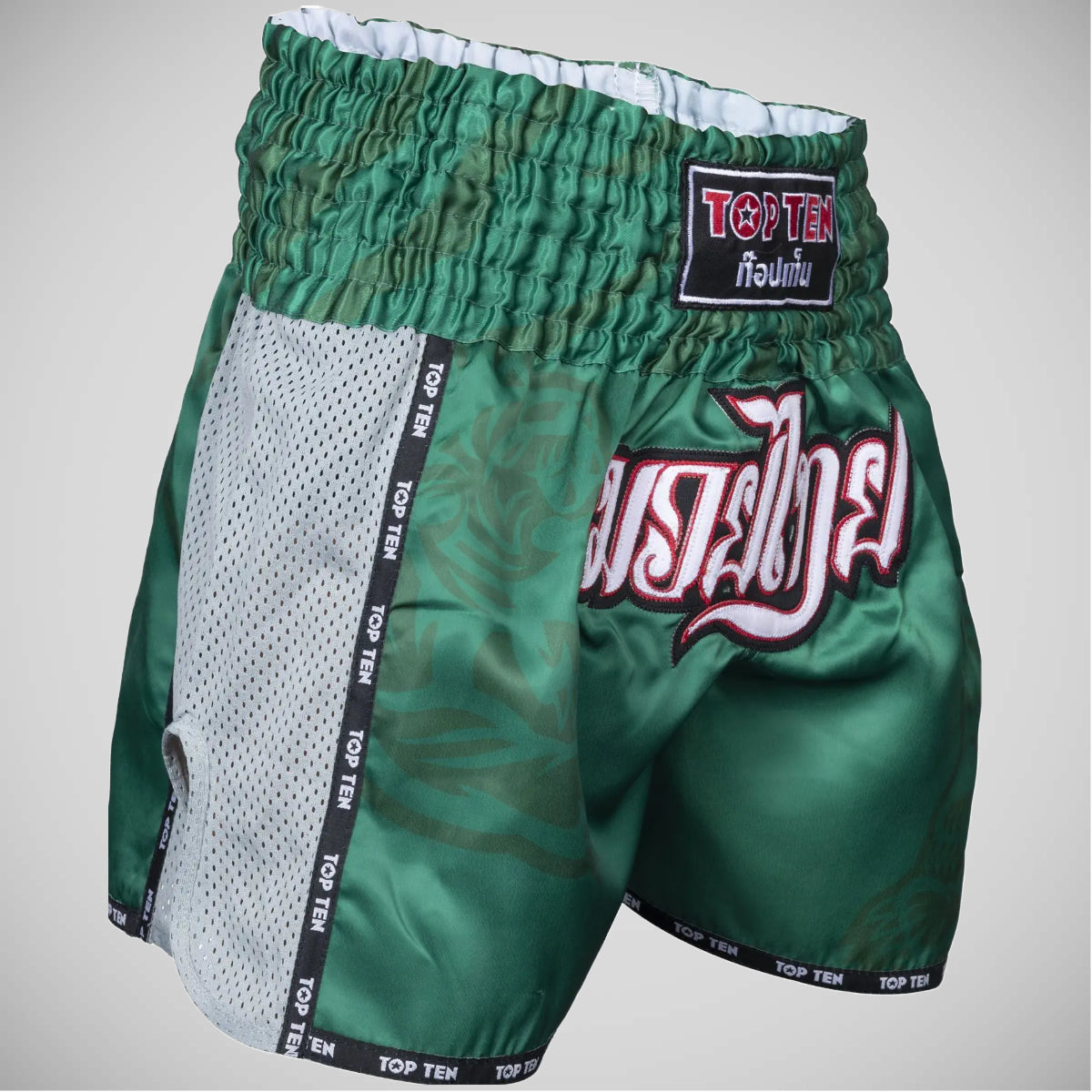 Green Top Ten Patchara Muay Thai Shorts at Bytomic Trade and Wholesale