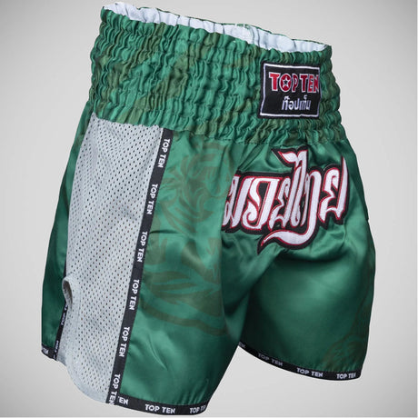 Green Top Ten Patchara Muay Thai Shorts    at Bytomic Trade and Wholesale