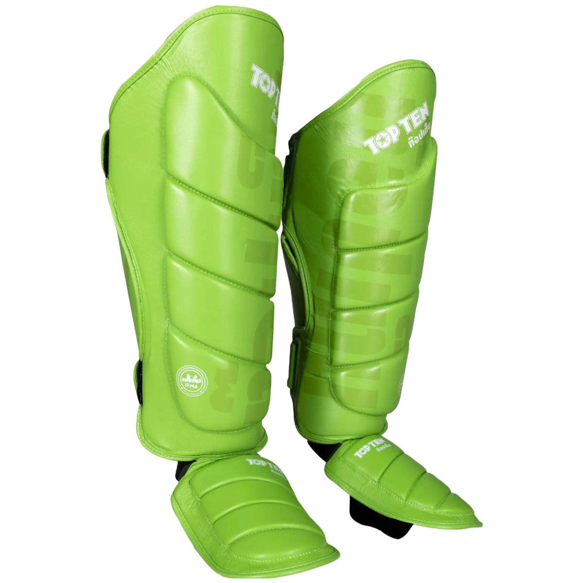 Green Top Ten Theep IFMA Shin/Instep Guards at Bytomic Trade and Wholesale