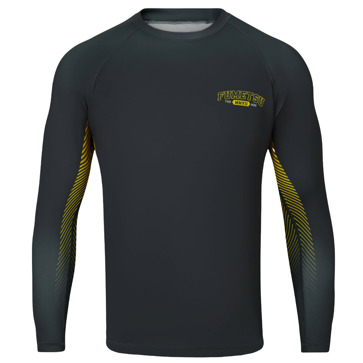 Grey Fumetsu Varsity Long Sleeve Rash Guard at Bytomic Trade and Wholesale