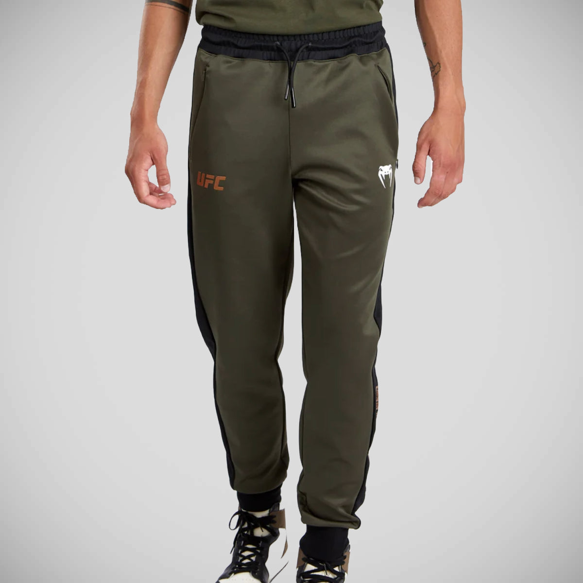 Khaki/Bronze Venum UFC Adrenaline Authentic Fight Week Joggers at Bytomic Trade and Wholesale