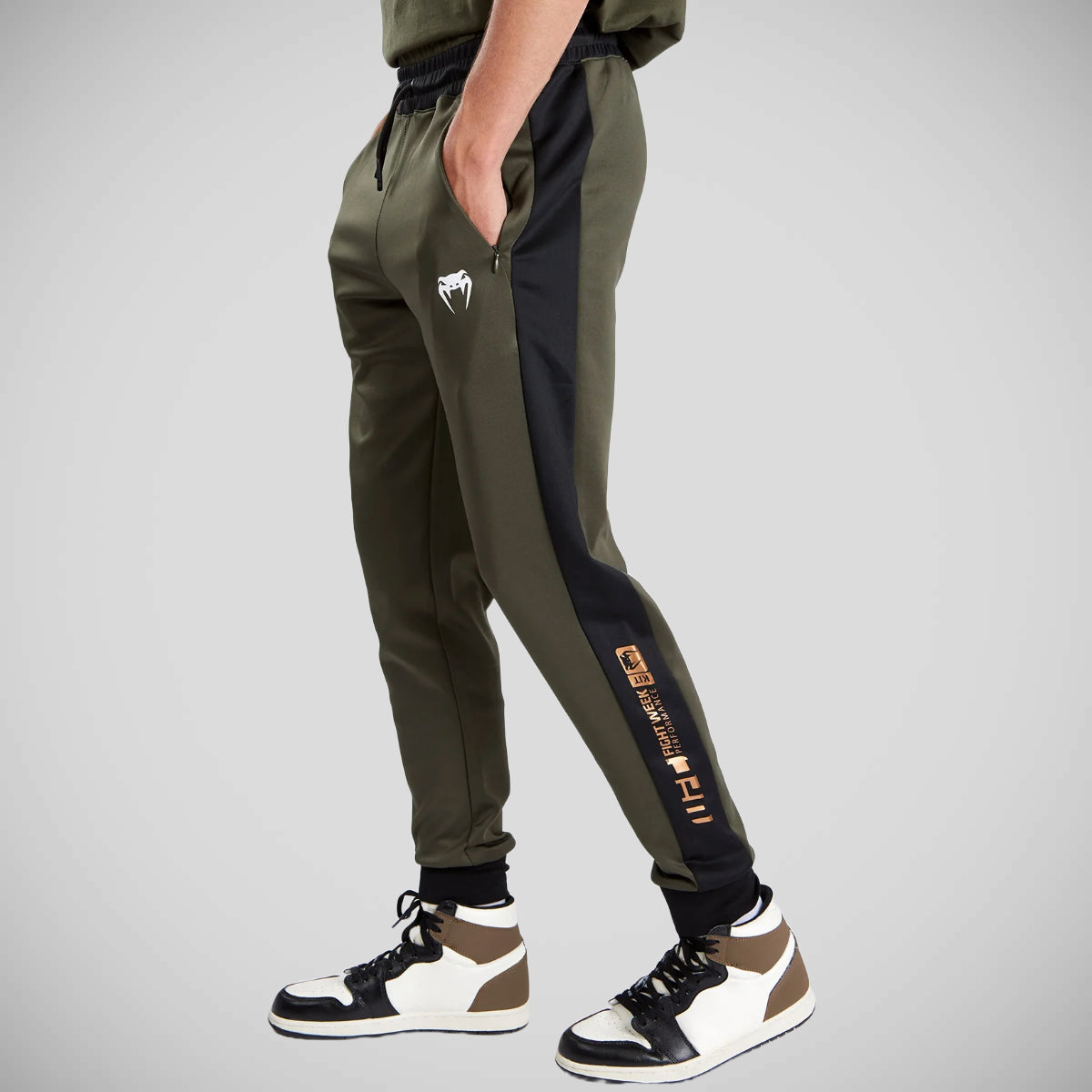 Khaki/Bronze Venum UFC Adrenaline Authentic Fight Week Joggers at Bytomic Trade and Wholesale
