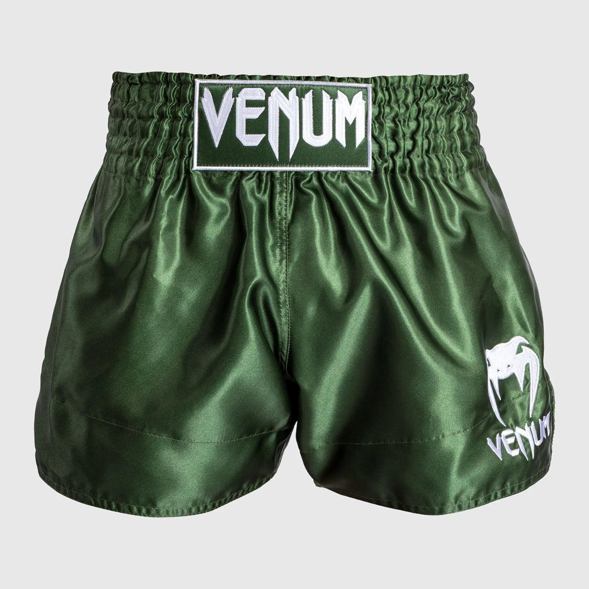 Venum Classic Muay Thai Shorts Khaki/White at Bytomic Trade and Wholesale