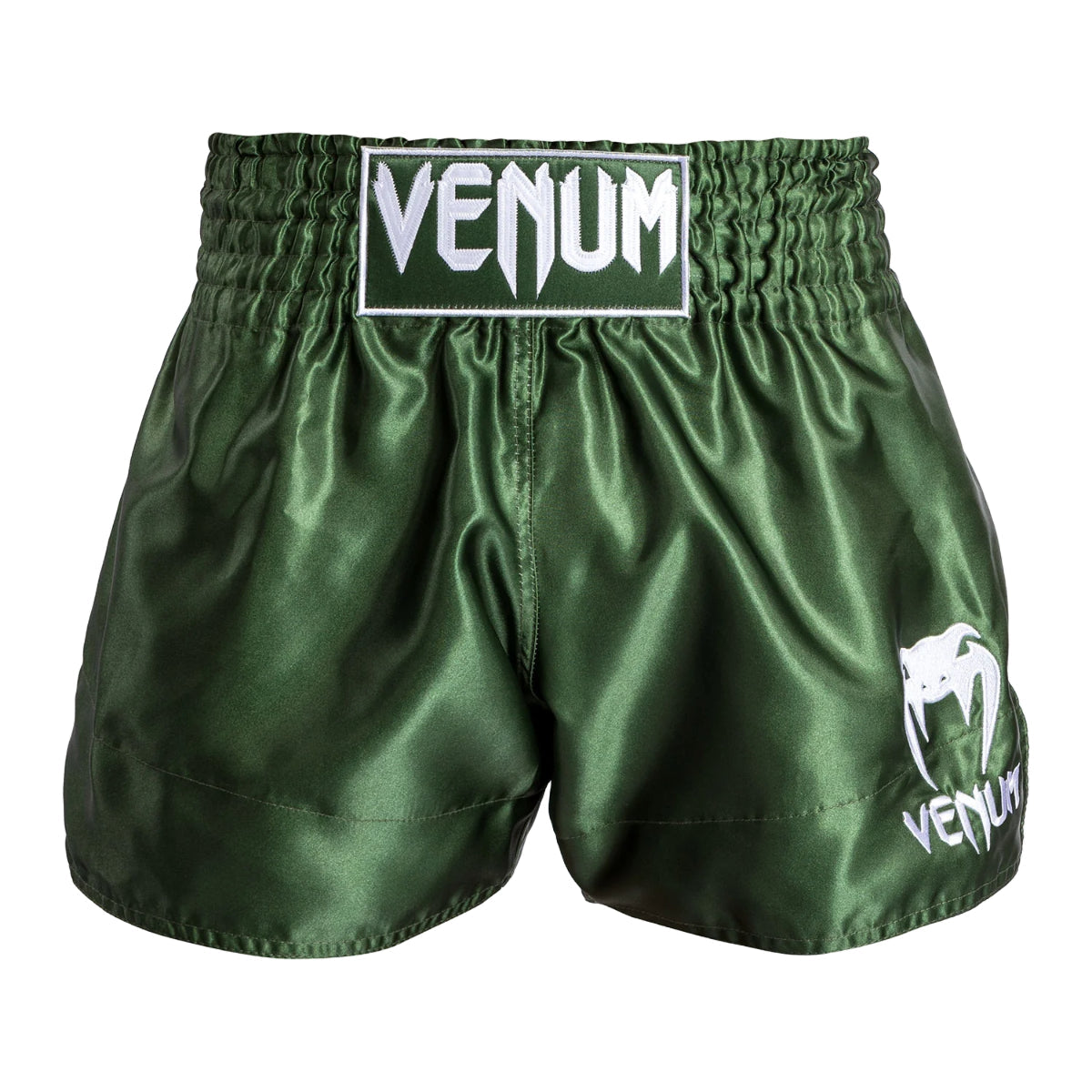 Venum Classic Muay Thai Shorts Khaki/White at Bytomic Trade and Wholesale