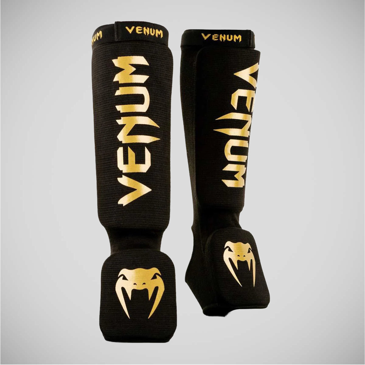 Black/Gold Venum Kontact Shin Instep Guards at Bytomic Trade and Wholesale