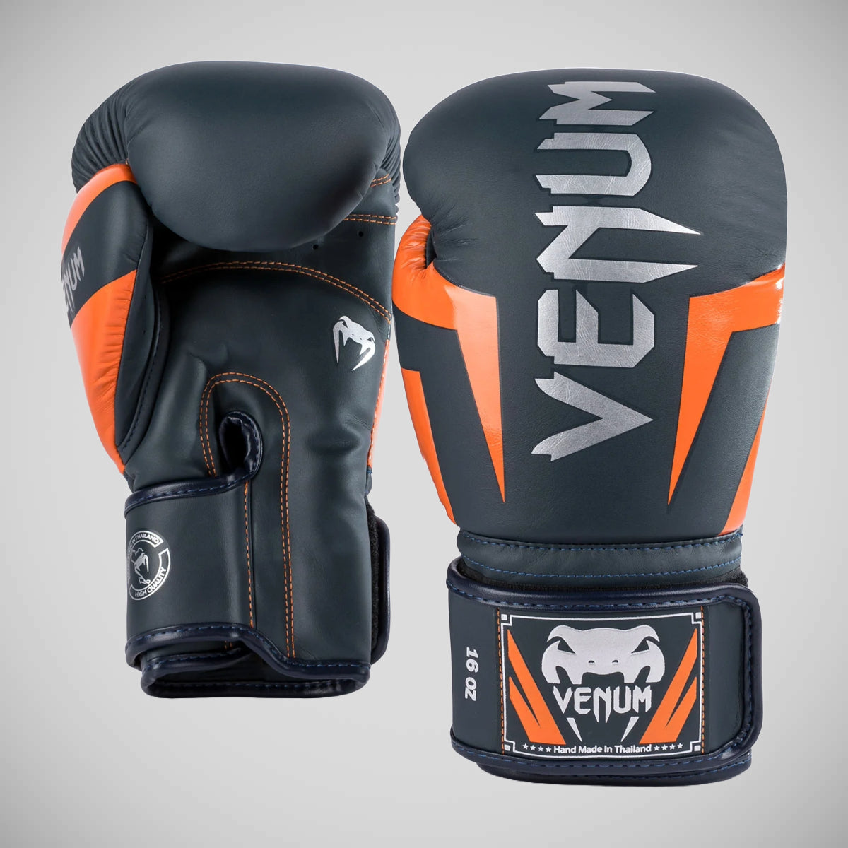Navy/Silver/Orange Venum Elite Boxing Gloves at Bytomic Trade and Wholesale