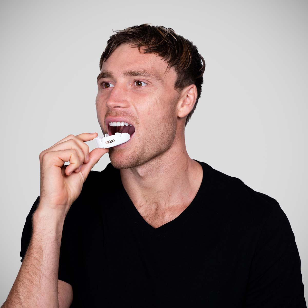 White Opro Bronze Self-Fit Mouth Guard at Bytomic Trade and Wholesale