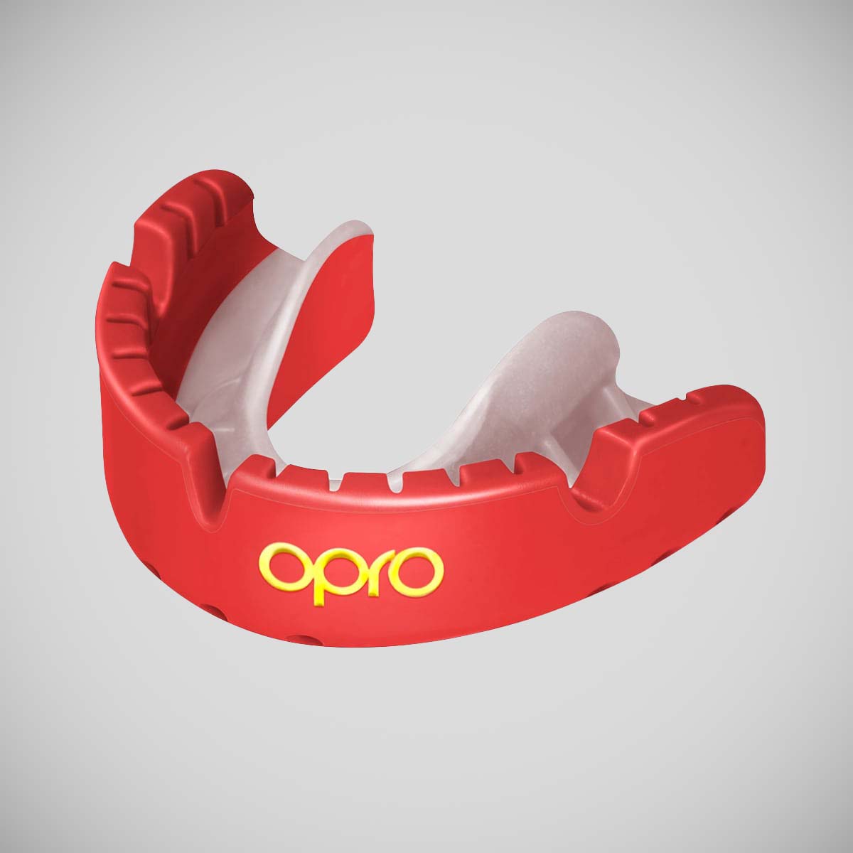 Red/Pearl Opro Gold Braces Self-Fit Mouth Guard at Bytomic Trade and Wholesale