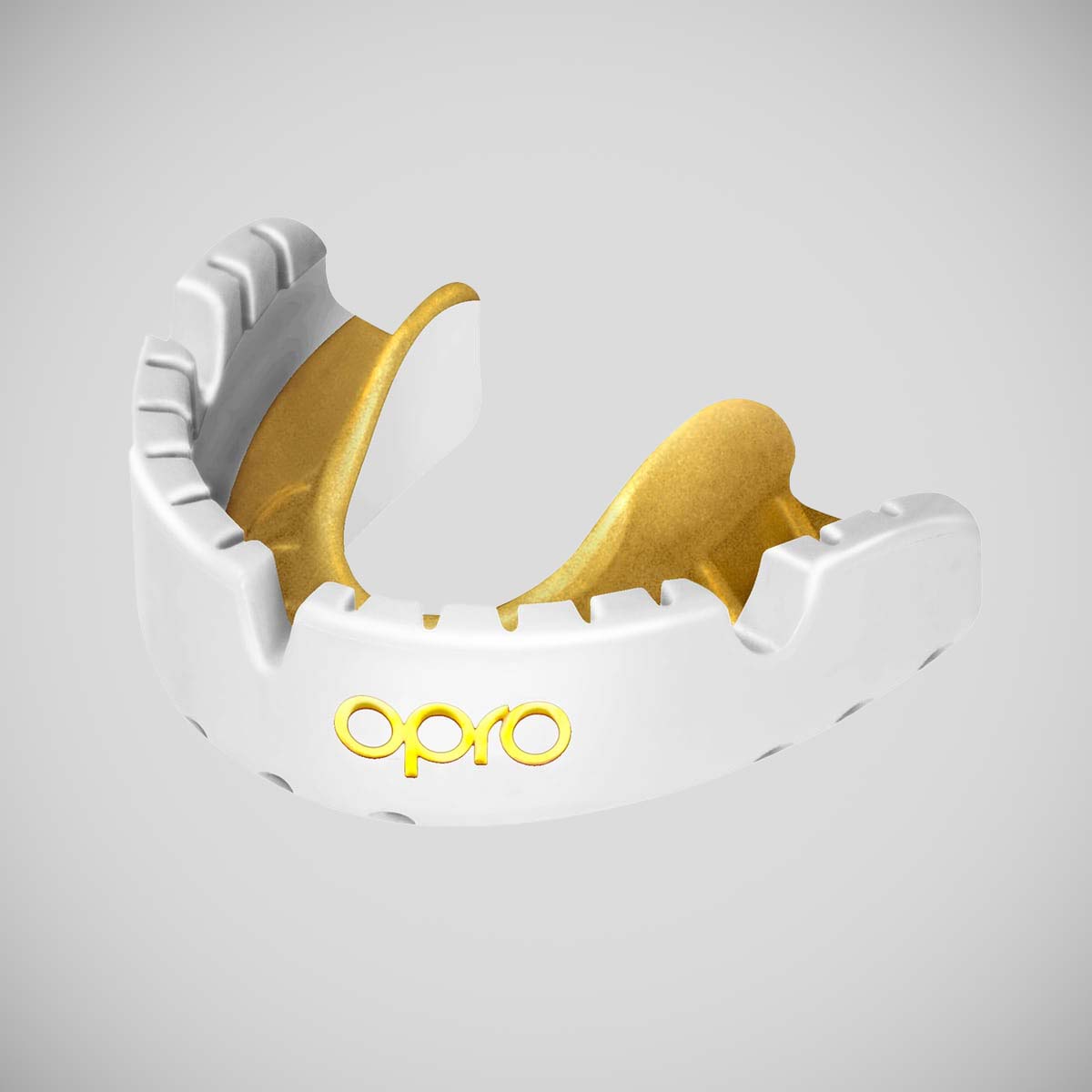 Opro Gold Braces Self-Fit Mouth Guard White/Gold at Bytomic Trade and Wholesale