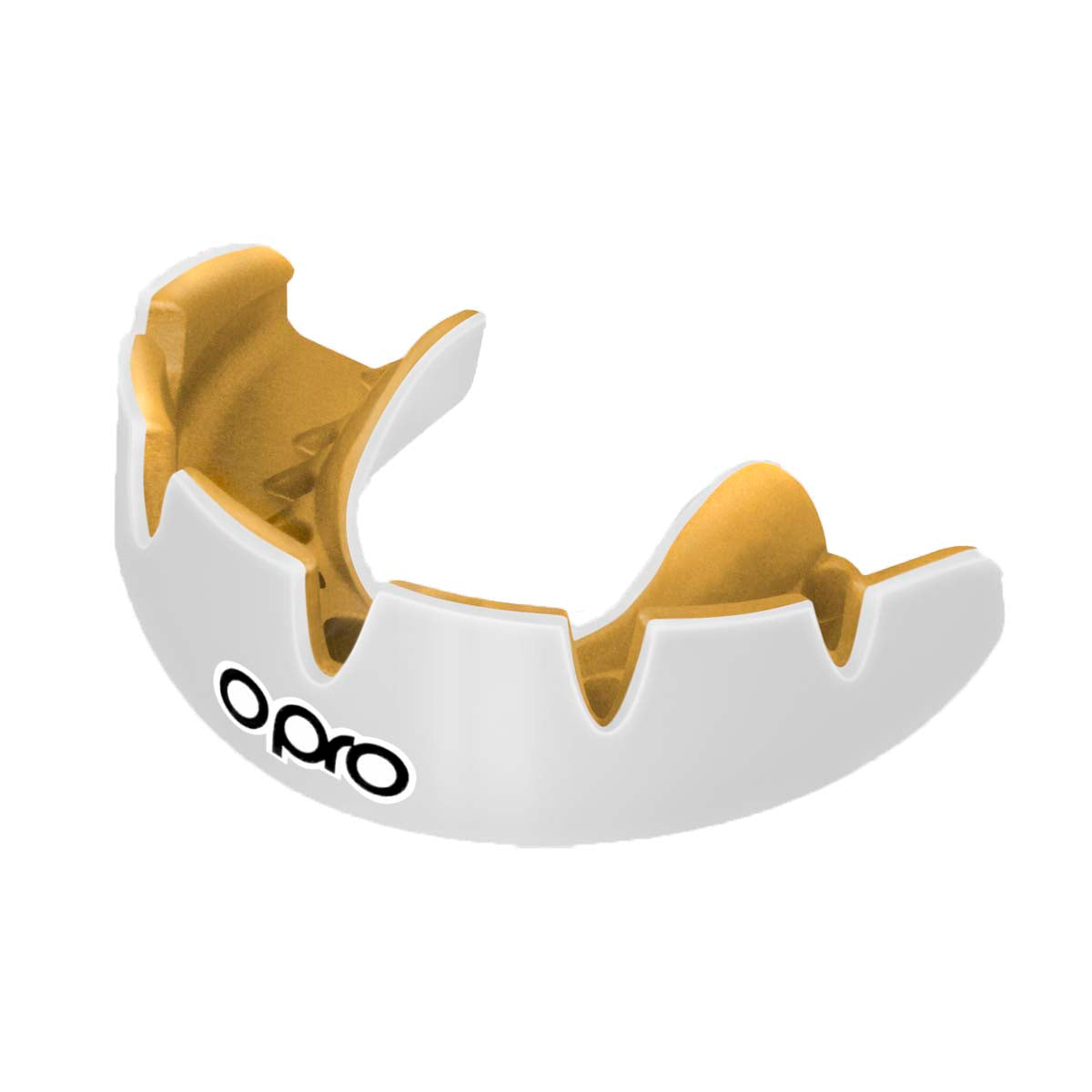 White/Gold Opro Instant Custom-Fit Braces Mouth Guard at Bytomic Trade and Wholesale