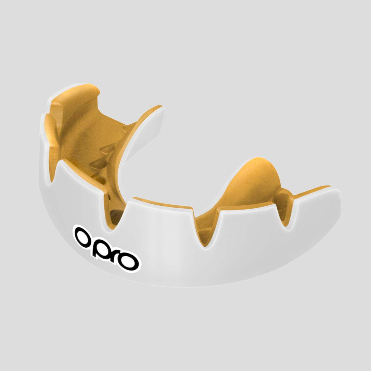 White/Gold Opro Instant Custom-Fit Braces Mouth Guard at Bytomic Trade and Wholesale