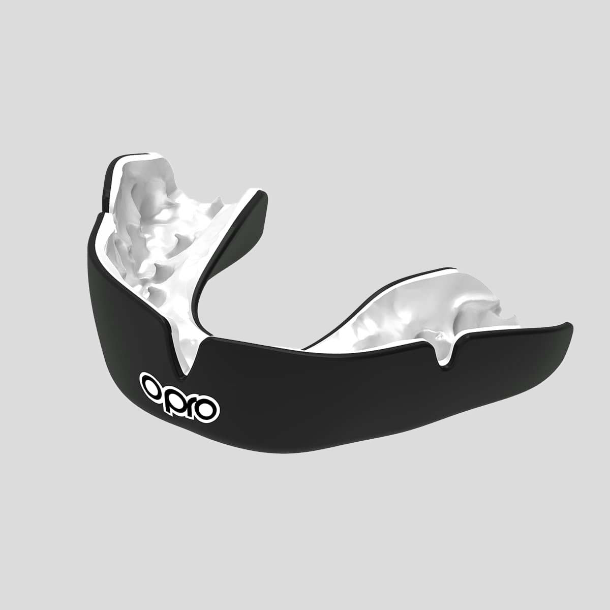 Black/White Opro Instant Custom-Fit Single Colour Mouth Guard at Bytomic Trade and Wholesale