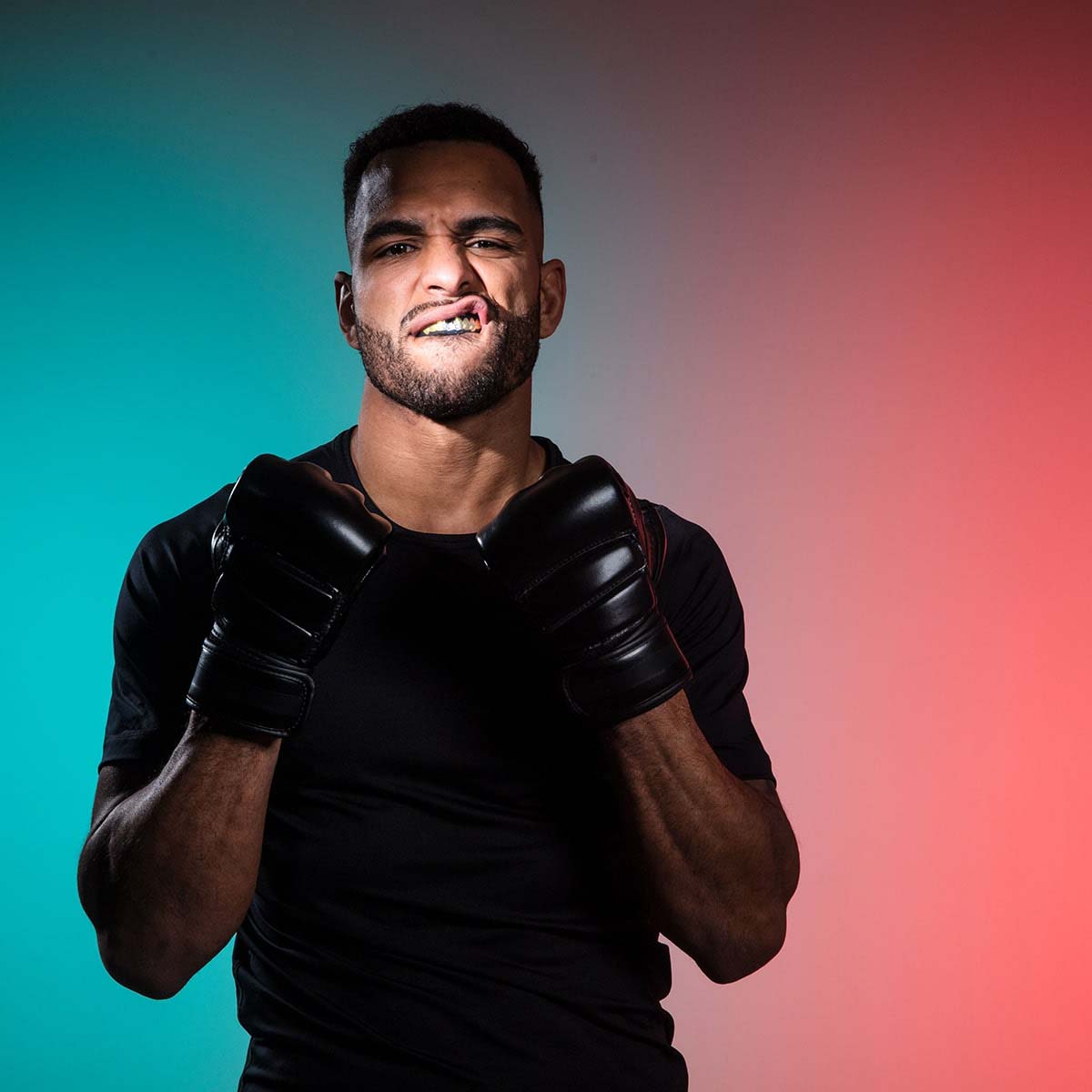 Black/Gold Opro Instant Custom-Fit Teeth Mouth Guard at Bytomic Trade and Wholesale