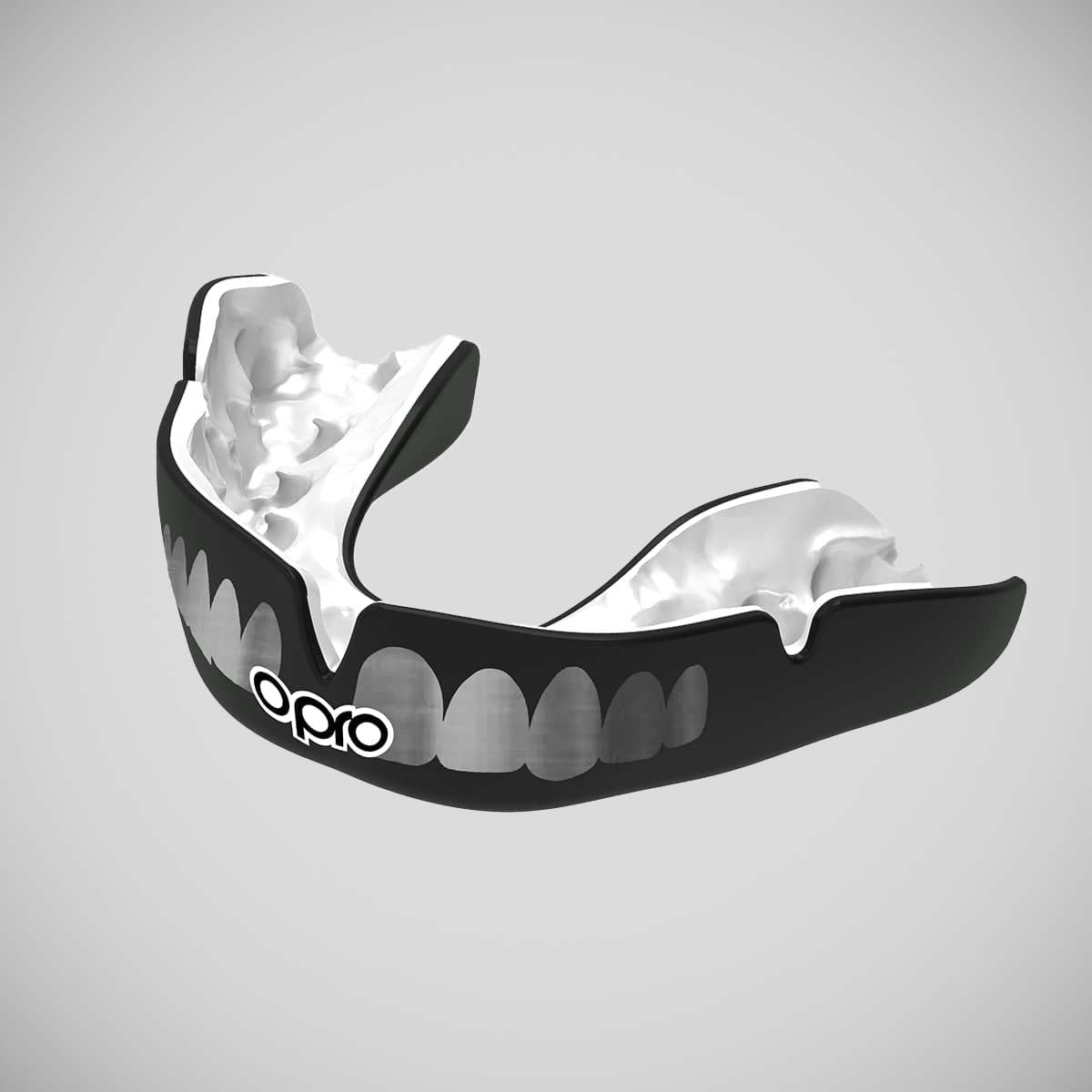 Black/Silver/White Opro Instant Custom-Fit Teeth Mouth Guard at Bytomic Trade and Wholesale