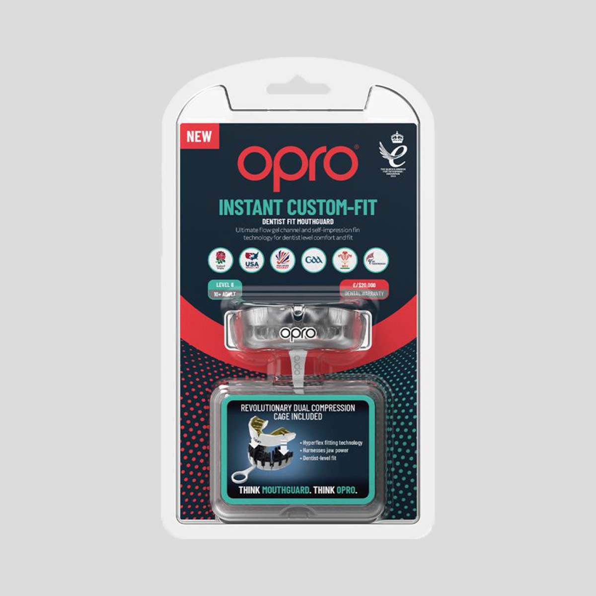 Clear Opro Junior Instant Custom-Fit Single Colour Mouth Guard at Bytomic Trade and Wholesale