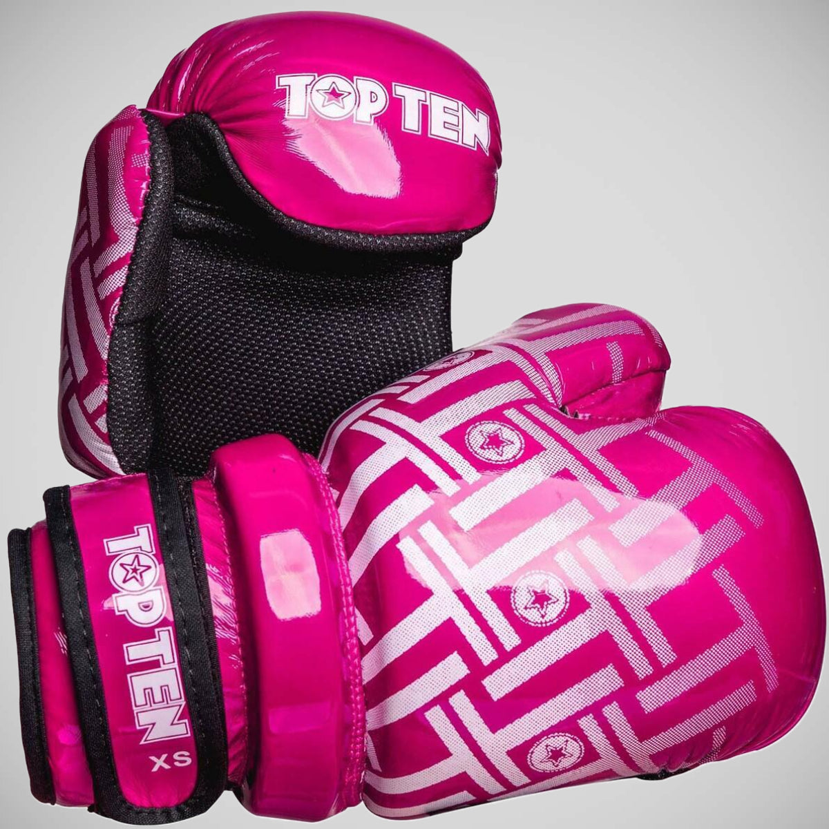 Pink/White Top Ten Superlight Prism Glossy Pointfighter Gloves at Bytomic Trade and Wholesale