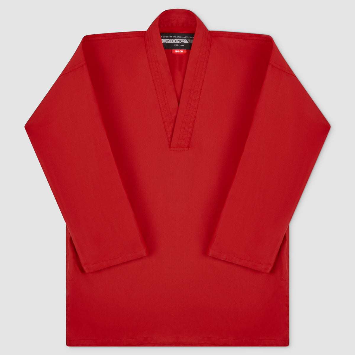 Red Bytomic Red Label V-Neck Adult Martial Arts Uniform at Bytomic Trade and Wholesale