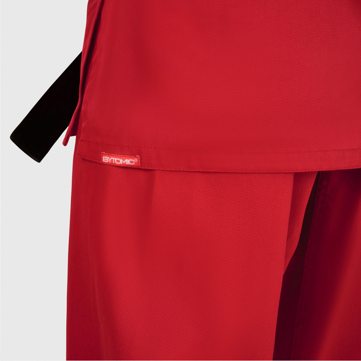 Red Bytomic Red Label V-Neck Adult Martial Arts Uniform at Bytomic Trade and Wholesale