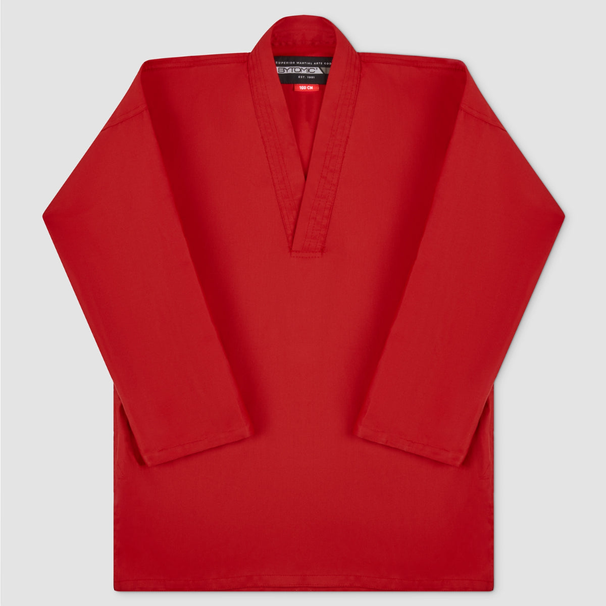 Red Bytomic Red Label V-Neck Kids Martial Arts Uniform at Bytomic Trade and Wholesale