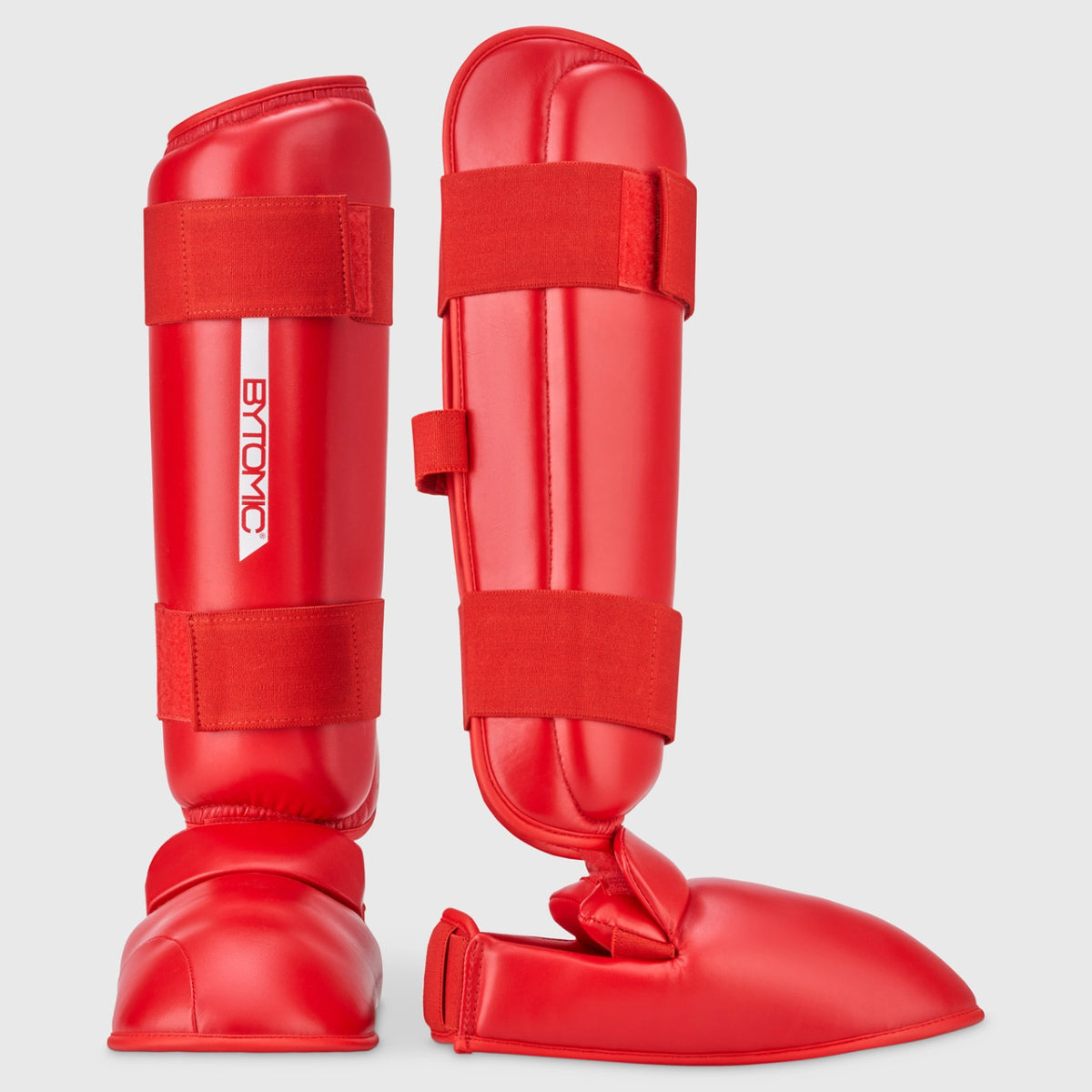 Red/White Bytomic Red Label Karate Shin/Instep at Bytomic Trade and Wholesale