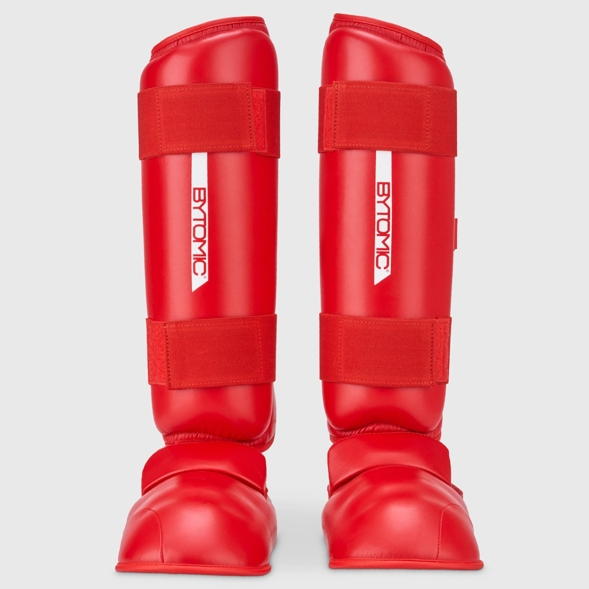 Red/White Bytomic Red Label Karate Shin/Instep at Bytomic Trade and Wholesale