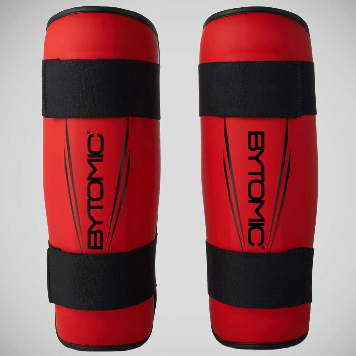 Red/Black Bytomic Axis V2 Shin Guards at Bytomic Trade and Wholesale