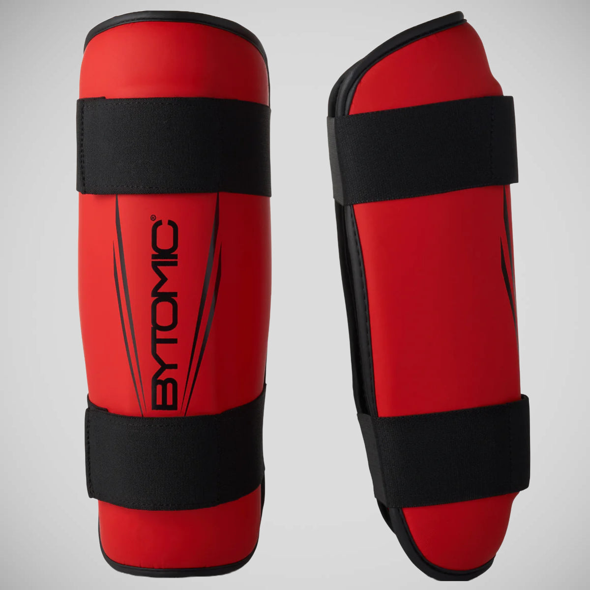 Red/Black Bytomic Axis V2 Shin Guards at Bytomic Trade and Wholesale