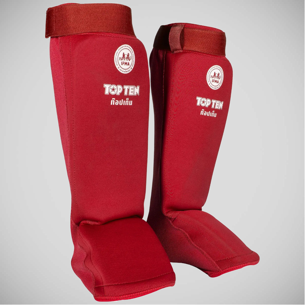 Red Top Ten Dae IFMA Shin/Instep Guards at Bytomic Trade and Wholesale