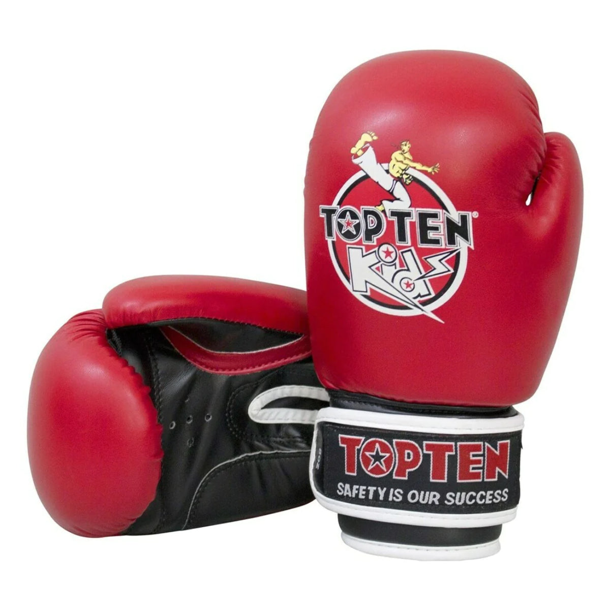 Red Top Ten Kids Boxing Gloves 8oz at Bytomic Trade and Wholesale