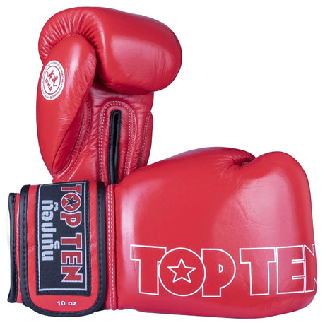 Red Top Ten Mad IFMA Boxing Gloves    at Bytomic Trade and Wholesale