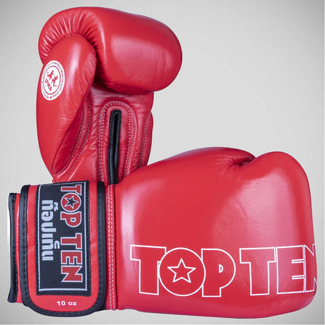 Red Top Ten Mad IFMA Boxing Gloves    at Bytomic Trade and Wholesale