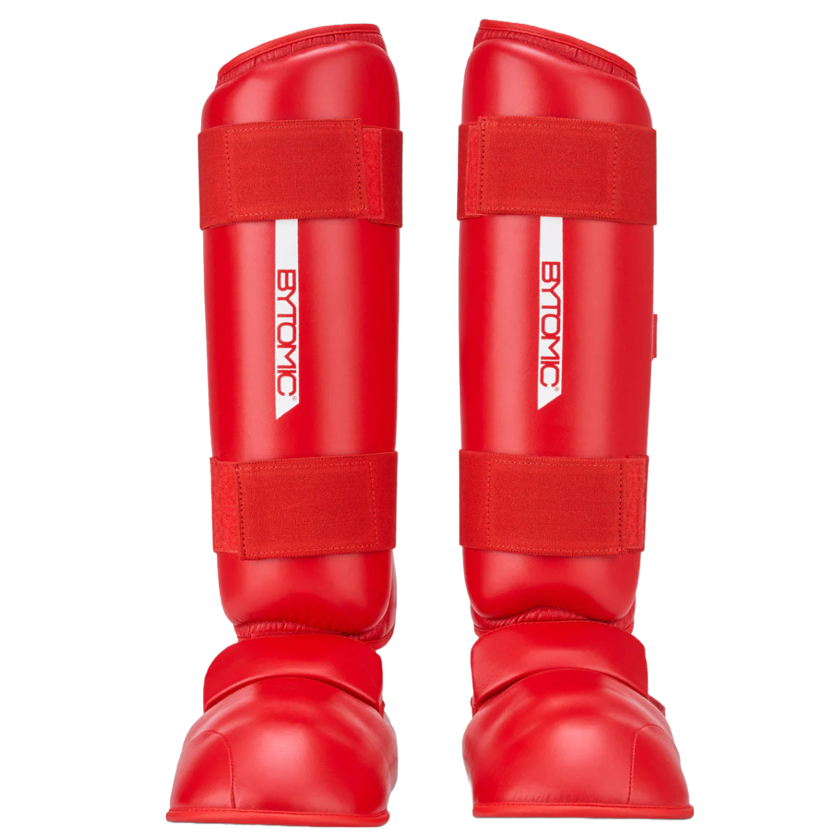 Red/White Bytomic Red Label Karate Shin/Instep at Bytomic Trade and Wholesale