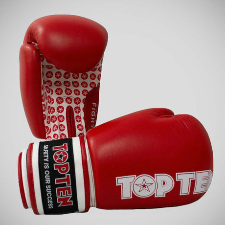 Red/White Top Ten Fight Boxing Gloves    at Bytomic Trade and Wholesale