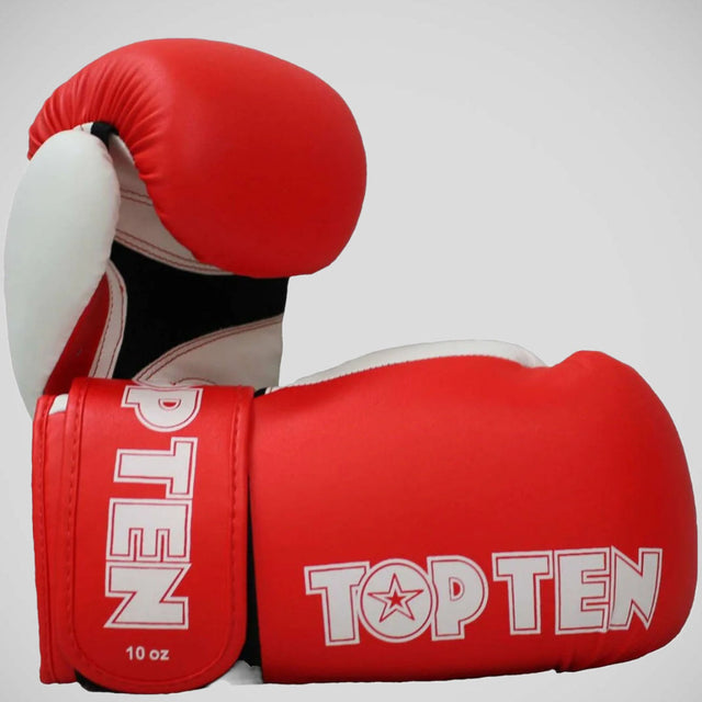 Red/White Top Ten XLP Boxing Gloves    at Bytomic Trade and Wholesale