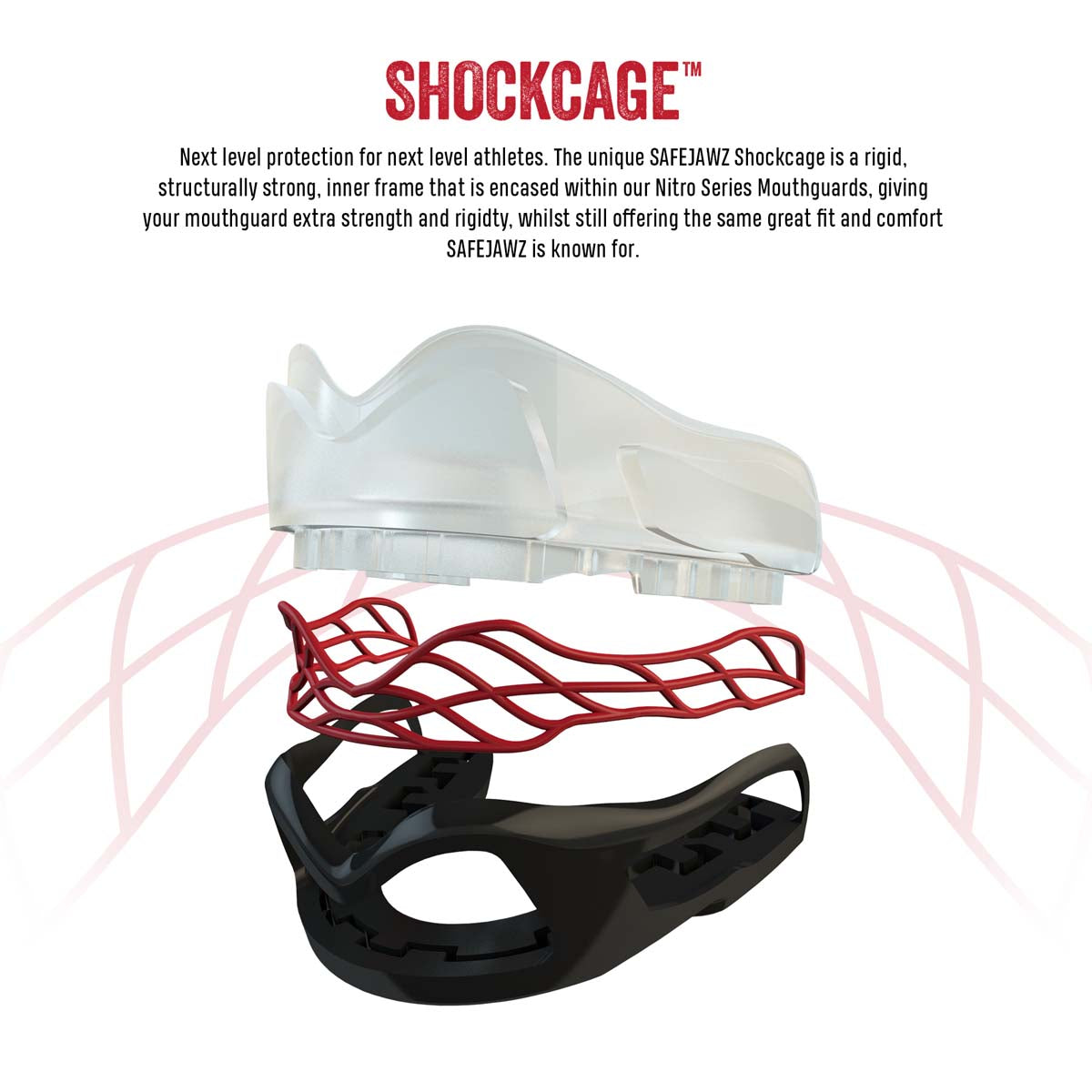 Black/Red SafeJawz Nitro Mouth Guard at Bytomic Trade and Wholesale