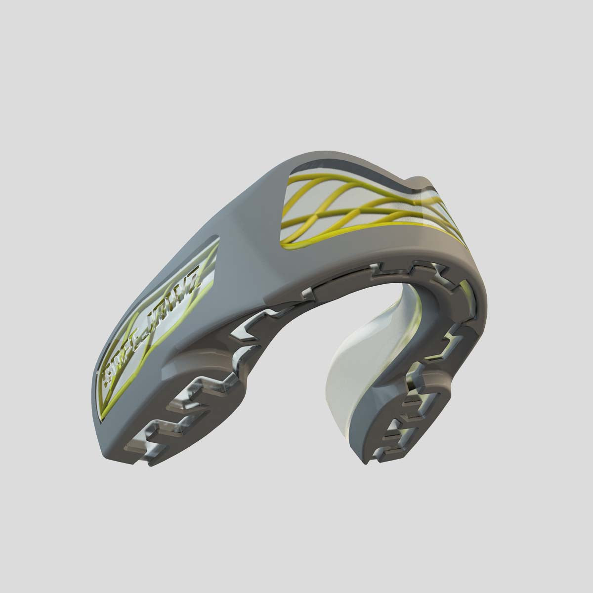 Grey/Yellow SafeJawz Nitro Mouth Guard at Bytomic Trade and Wholesale