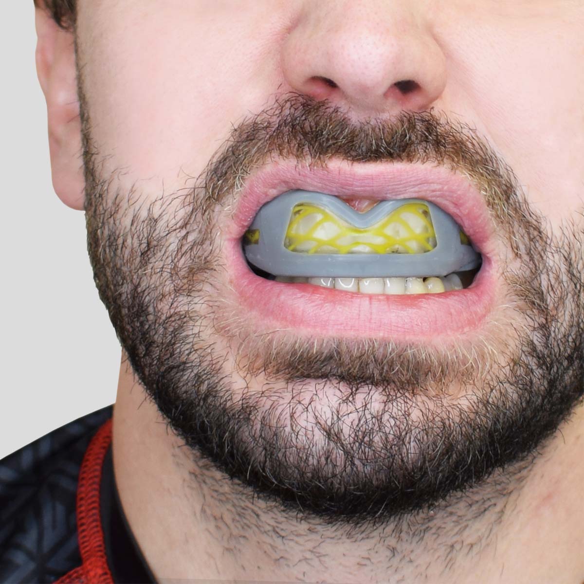 Grey/Yellow SafeJawz Nitro Mouth Guard at Bytomic Trade and Wholesale